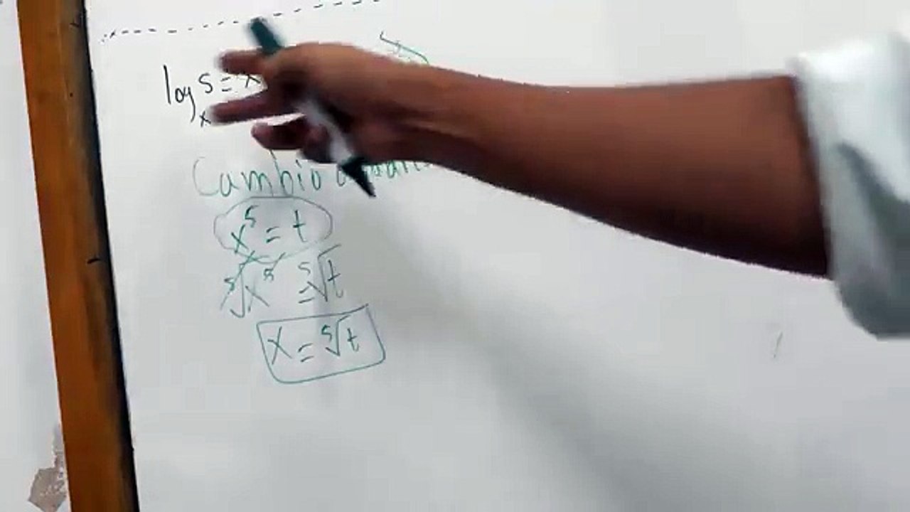 logaritmo un truco con cambio de variable  de un examen de ingreso a la normal