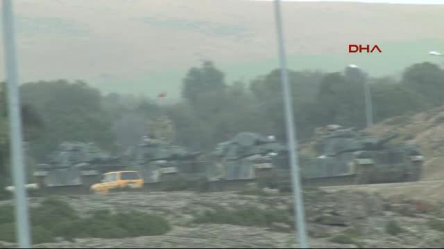 Hatay Hassa'nın Sınır Bölgesindeki Bekleyen Tankların Görüntüsü