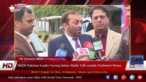 MQM Pakistan Leader Farooq Sattar Media Talk outside Parliment House