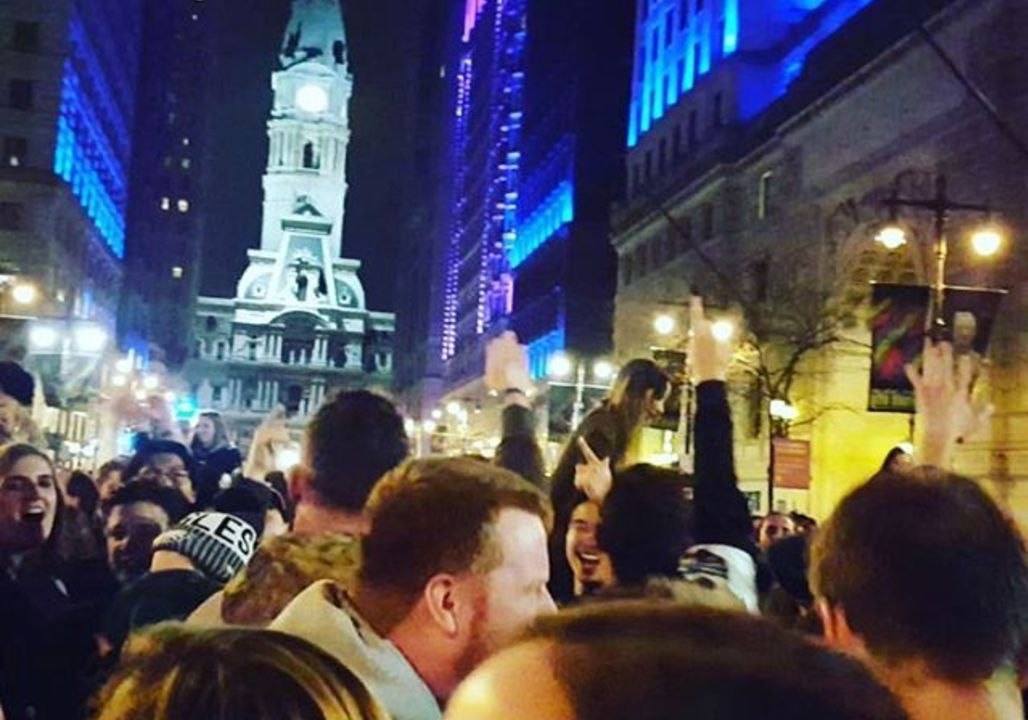 'Fly, Eagles Fly' - Philly Fans Sing Their Hearts Out in Front of City Hall