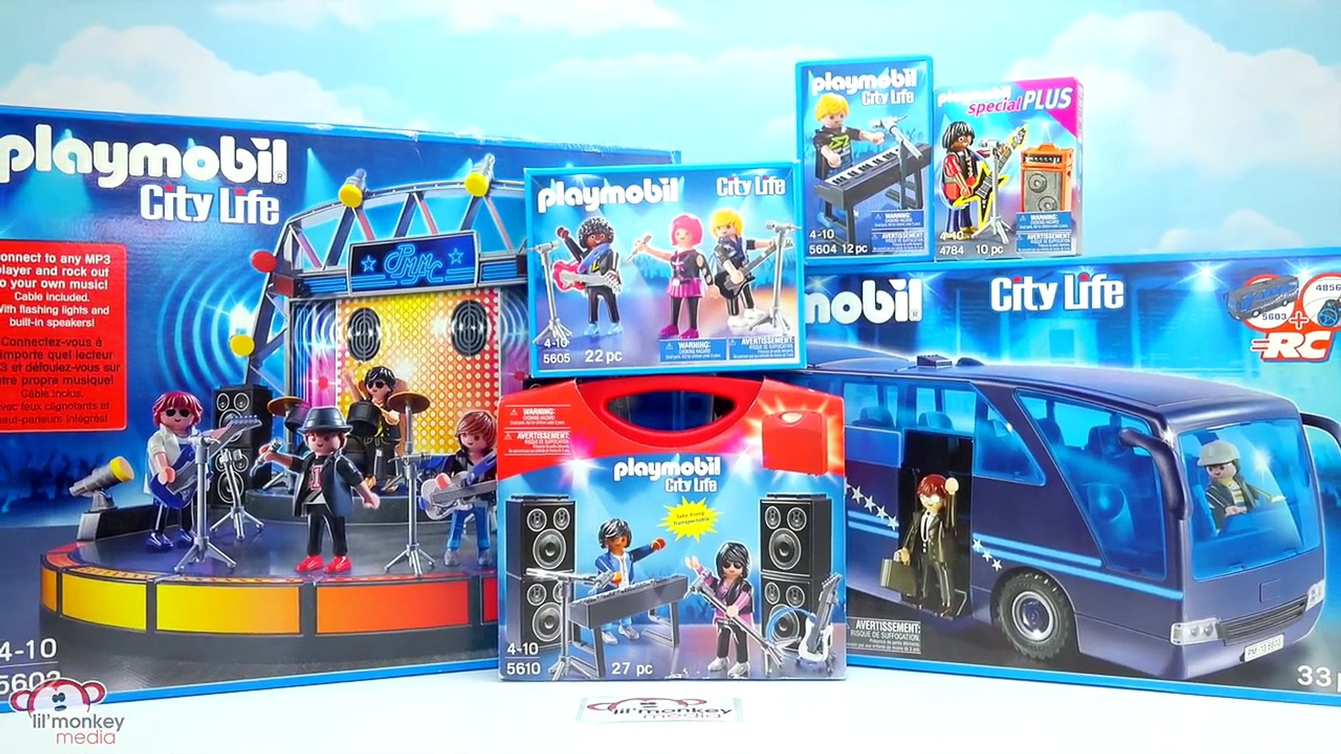 Playmobil City Life Pop Rock Star!! Guitars, Keyboards, Tourbus and More!!  6 Rockin Sets!! - video Dailymotion