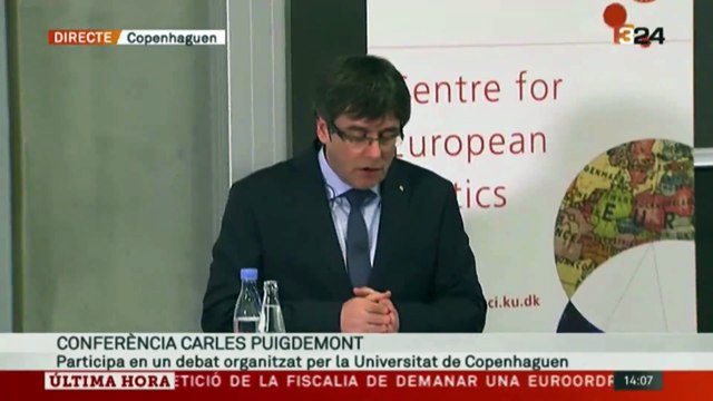 Discurs de Carles Puigdemont a la Universitat de Copenhaguen