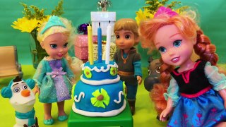 Surprise Birthday Party for Anna Frozen Fever Cake Secret Gift from Kristoff