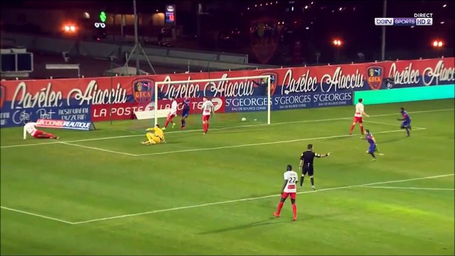 1-0 Jérôme Mombris Goal France Ligue 2 - 23.01.2018 Gazélec Ajaccio 1-0 Nîmes Olympique