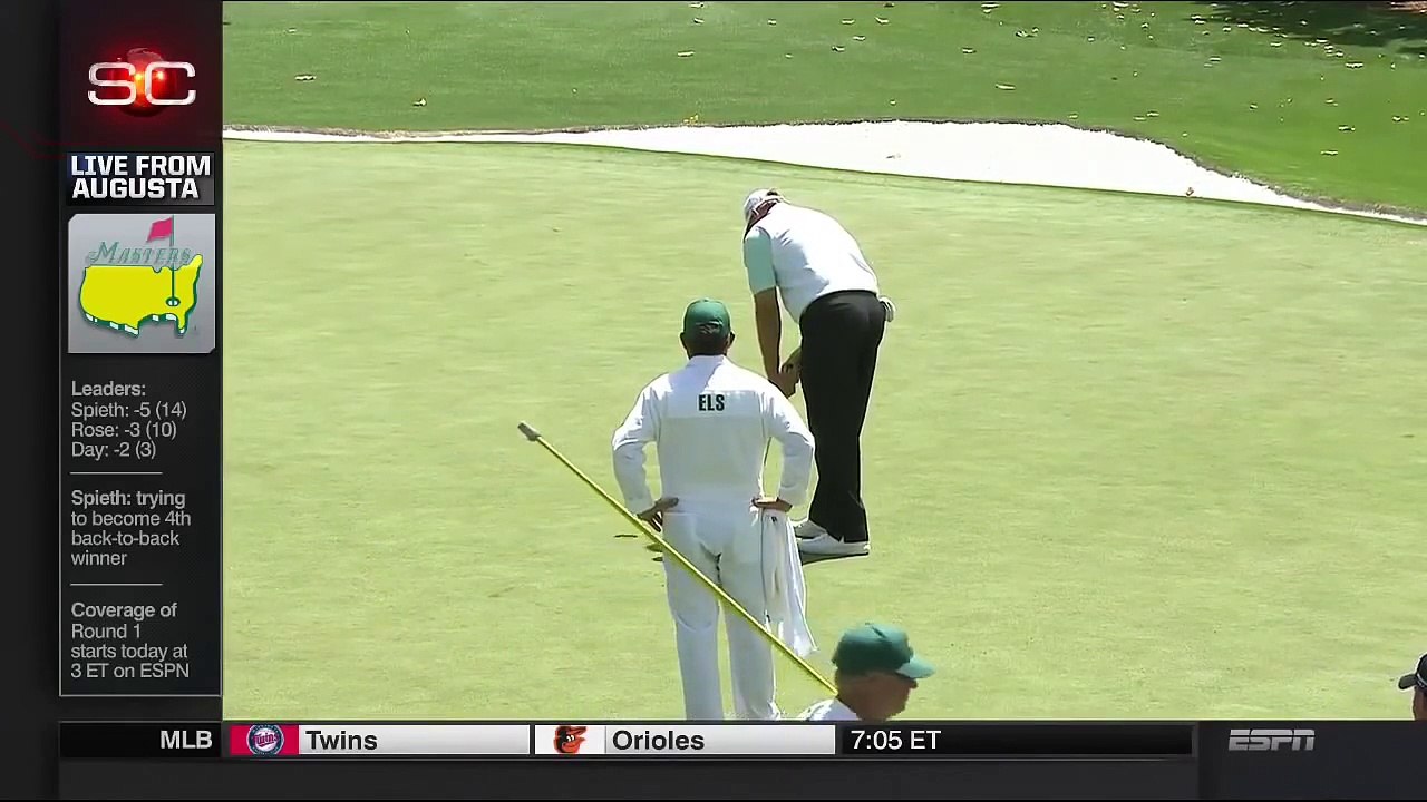 Ernie Els 6 Putt on First Hole At 2016 Masters HD