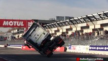 Truck Stunt Show - CRAZY Iveco Stralis  driving on 2 wheels - Motor Show Bolo