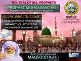 The Seal of All Prophets the Holy  Prophet Muhammad ﷺ by Prof. Dr. Muhammad MAQSOOD ILAHI Naqshbandi
