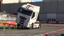 Truck Stunt Show - CRAZY Iveco Stralis  driving on 2 wheels - Motor Show Bologn