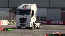Truck Stunt Show - CRAZY Iveco Stralis  driving on 2 wheels - Motor Show Bologna 2