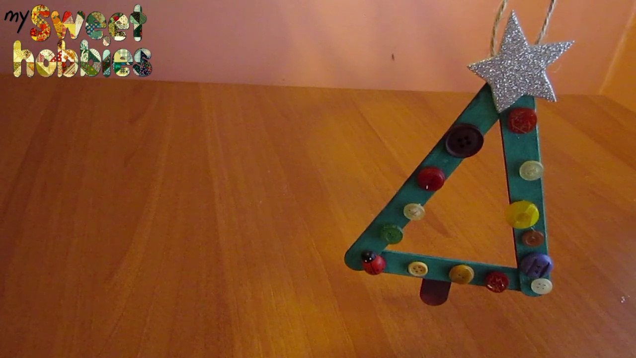 popsicle stick christmas tree  DIY