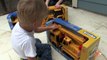Toy Truck Videos for Children - Toy Bruder Backhoe Excavator, Crane Truck and Tractor Trailer