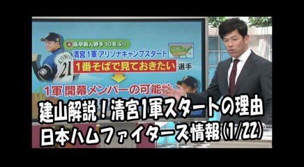 日本ハム 建山義紀解説！清宮1軍スタートの理由 2018.1.22 日本ハムファイターズ情報 プロ野球