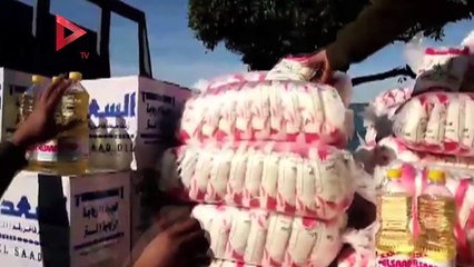 أمن دمياط" يدعم المحافظة بـ 25 طن أرز وسكر و200 كرتونة زيت"