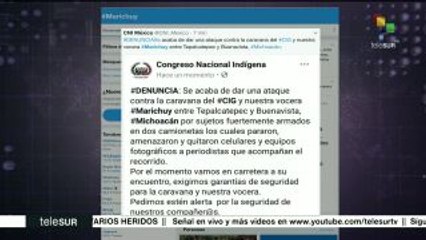 México: denuncia CNI agresión contra caravana de Marichuy