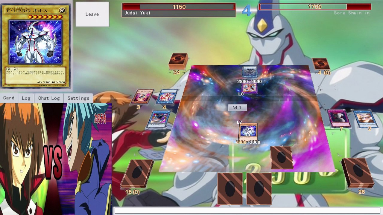 Sora vs Judai:Everyone Vs Obelisk  Force (Episode 4 part 1)