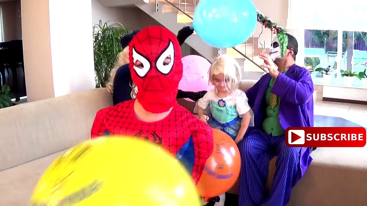 Superhero Real Life Finger Family Song for Learn Colors with Giant Balloons & Ba