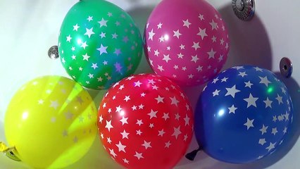 5 LED Balloon Finger Family Song for Kids - New Funny Faces for Learning Colors