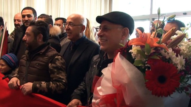 Kudüs’te gözaltına alınan 6 işadamı Kayseri’de Türk bayrakları ile karşılandı