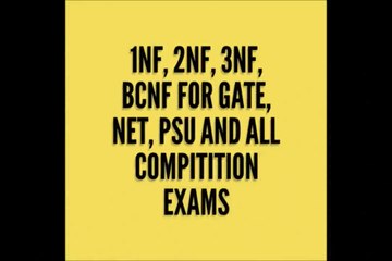 1NF, 2NF, 3NF, BCNF FOR GATE NET AND ALL COMPETITION EXAMS | DBMS | Hindi |