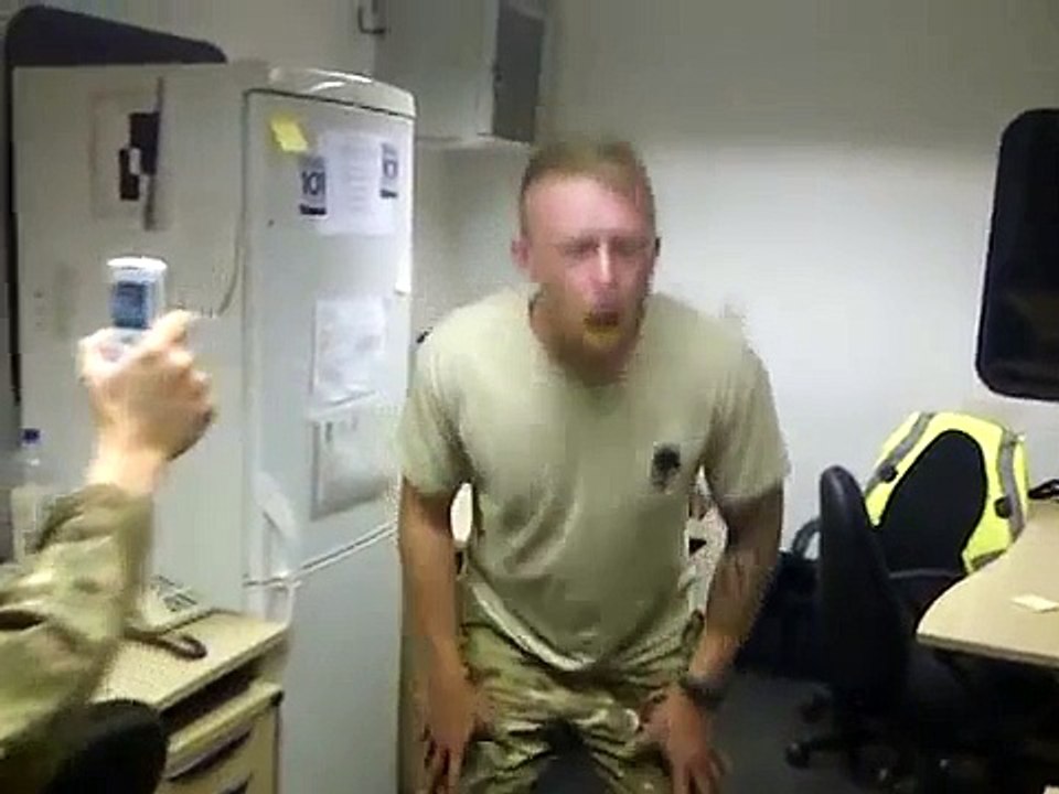 Soldier Does Cinnamon Challenge