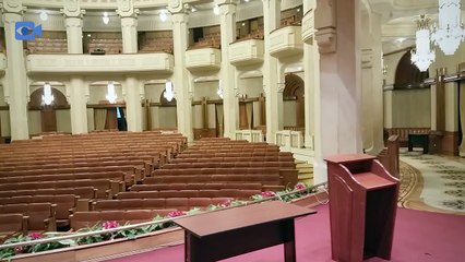 The Romanian palace of the parliament,baby visiting