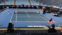 Rafael Nadal and Dominic Thiem played a practice match on MCA ahead of AO 2018