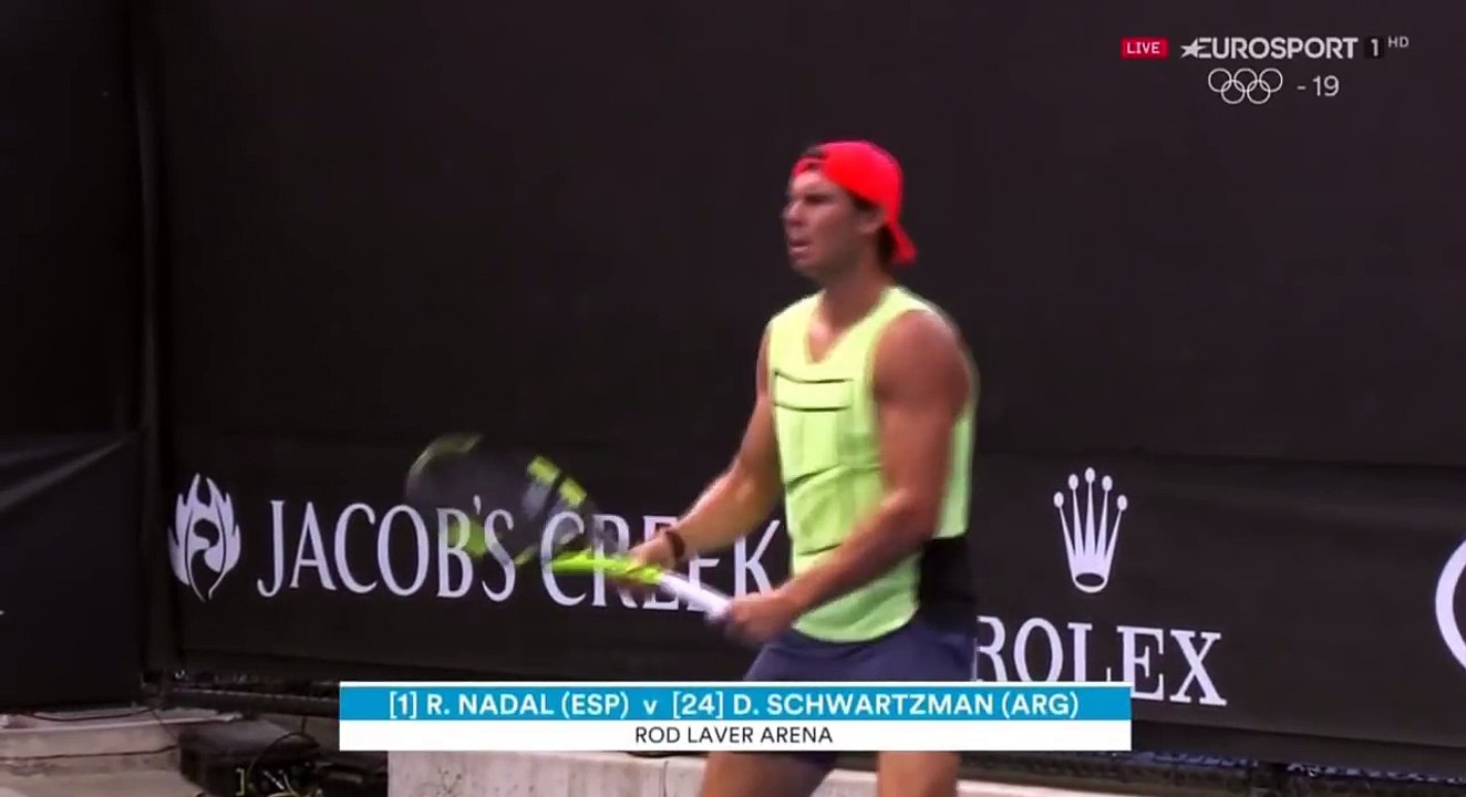 Rafael Nadal Practice at AO, 21 Jan 2018