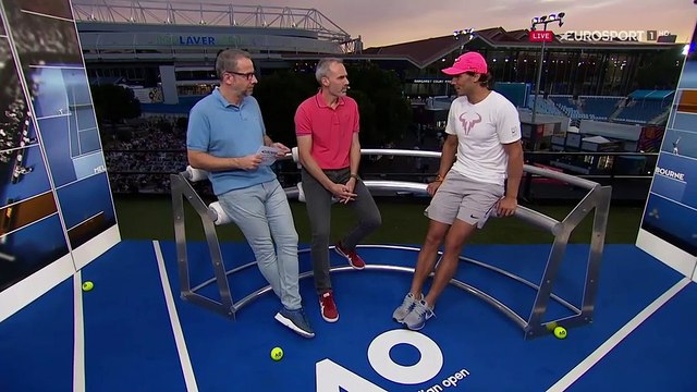 Rafael Nadal Interview at the Eurosport (ES) studio after R4 at AO 2018