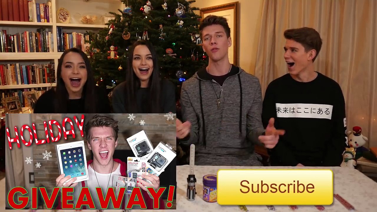 CANDY CANE CHALLENGE + BEAN BOOZLED CHALLENGE! Merrell Twins vs. Key Bros | Collins Key