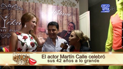 El actor Martín Calle celebró sus 42 años a lo grande