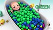 3D Baby doll bath time Play Learn colors III - Teach colours for kids Children T