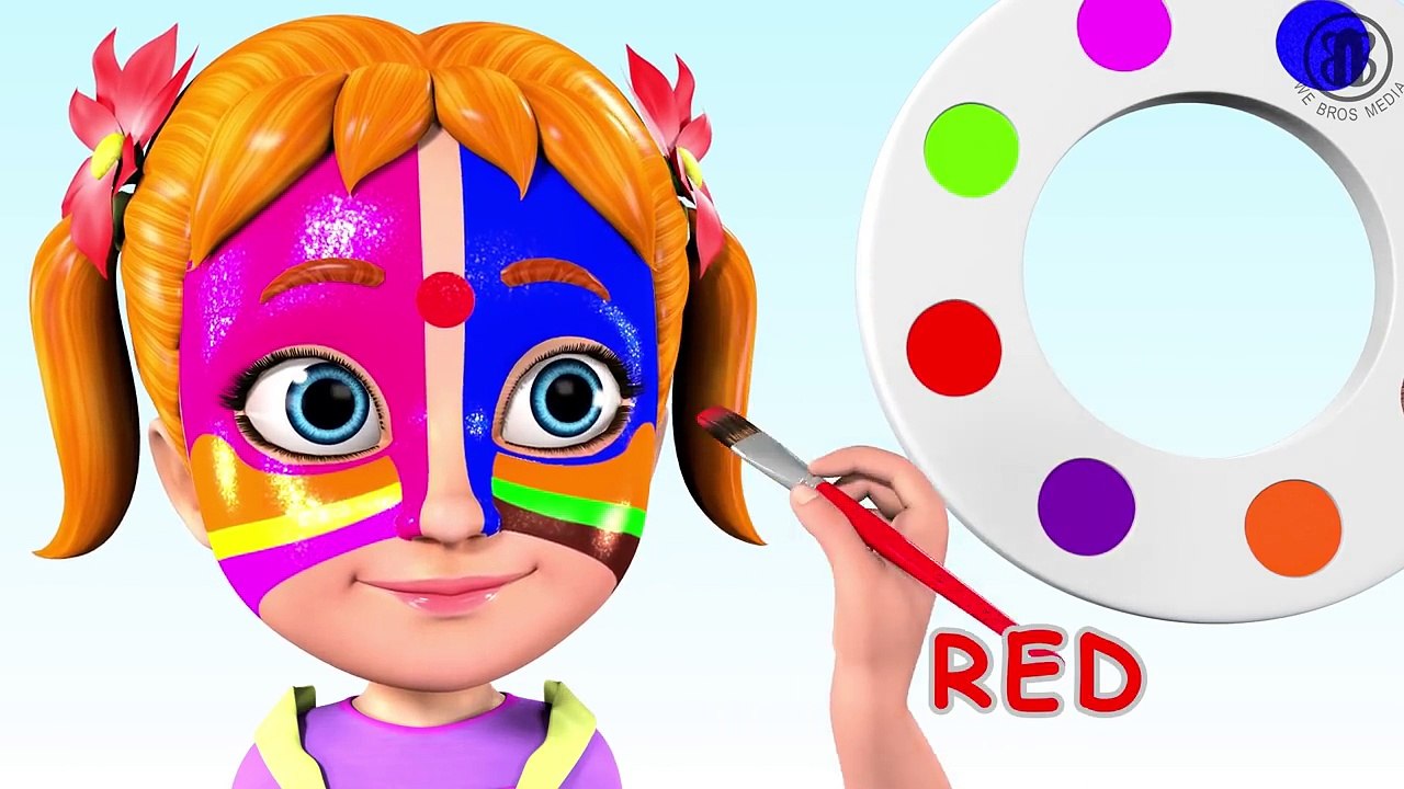 3D Learn Colors for Children Face Body Paint Finger Family Song Nursery Rhymes B