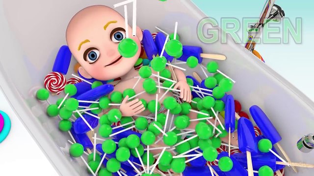 Learn colors Baby doll bath Playing time II - 3D Learn Colors & Play Part 2