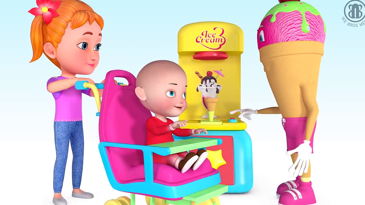 ⁣Funny Baby tantrum for ice cream _ Learning Colors with ice-cream man _ 3D Anima