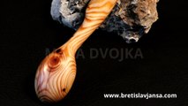 MALÁ DVOJKA - Original Hand Carved Small Wooden Spoon by Břetislav Jansa