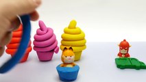 Play-Doh Ice Cream Cups with Disney Minnie Mouse, Garfield, Flash