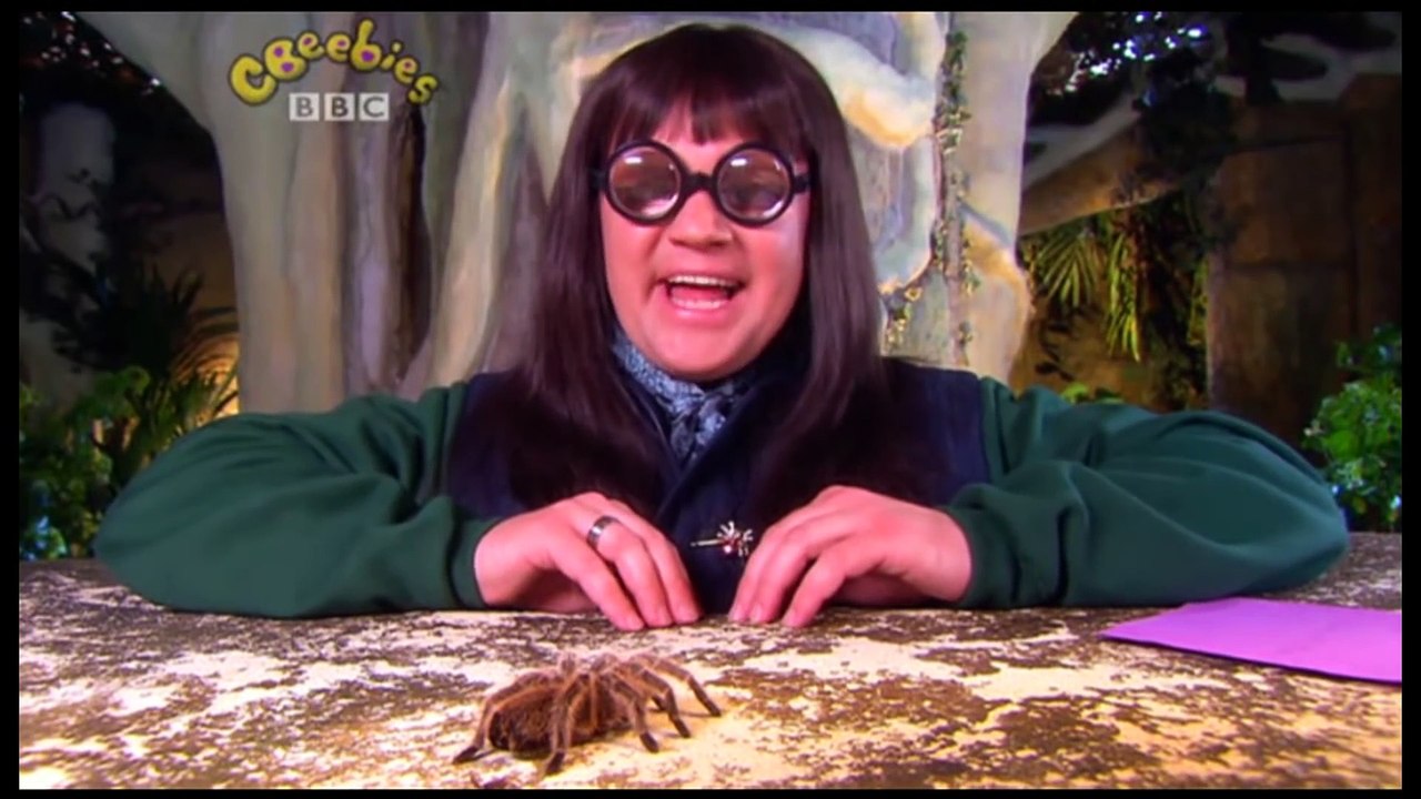 Gigglebiz Anna Conda sharing her love of big spiders