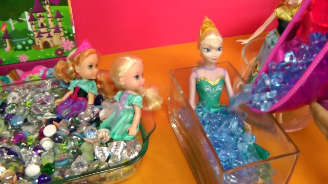 PLAYING in GEMS! ELSA & ANNA toddlers, Stacie & Chelsea in toy DIAMONDS!