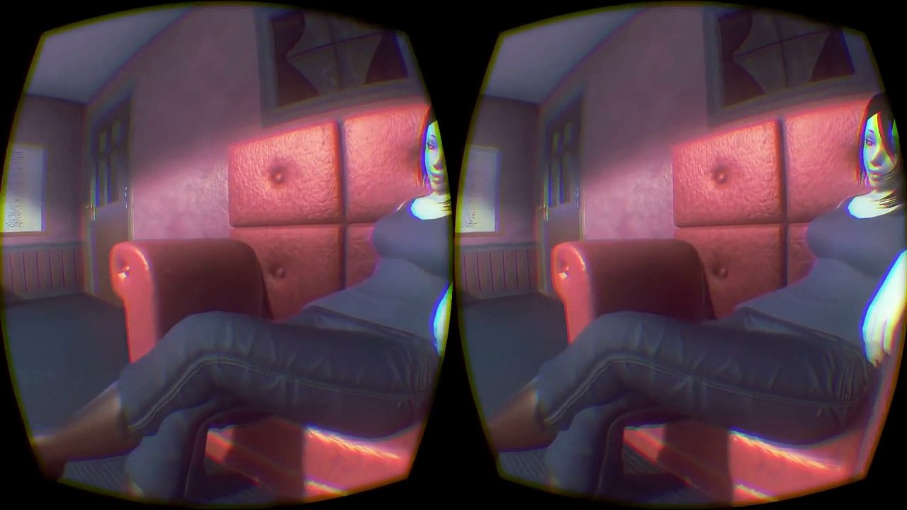 What if Marceline Abadeer was in 3D and put in Oculus Rift, but she's super bored about it.