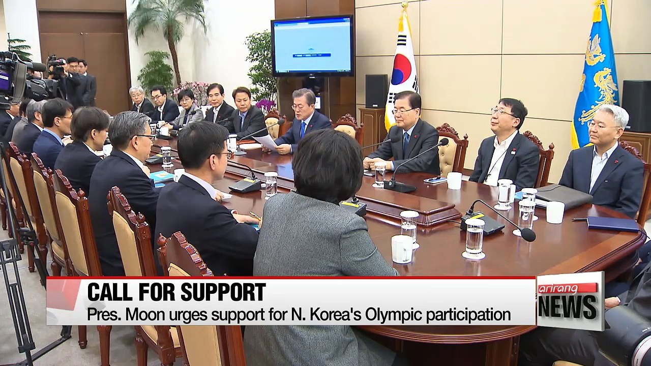 Pres. Moon urges support for N. Korea's partici...
