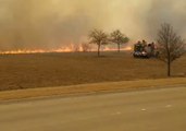 Strong Winds Hamper Firefighters Tackling Parker County Grass Blaze