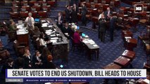 Senate votes to end US shutdown, bill heads to House