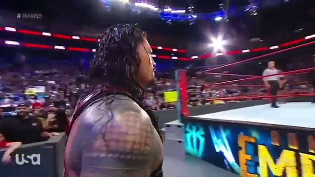 Full Match Roman Reigns vs The Miz - WWE RAW 22nd January 2018