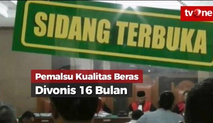 Pemalsu Kualitas Beras Divonis 16 Bulan Penjara