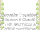 Lotuscrafts Yogakissen Halbmond Shanti Bezug 100 Baumwolle kbA GOTS zertifiziert