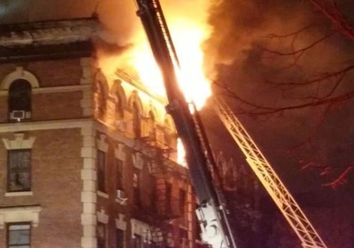 Flames Erupt From Top Floor of Bronx Apartment Building