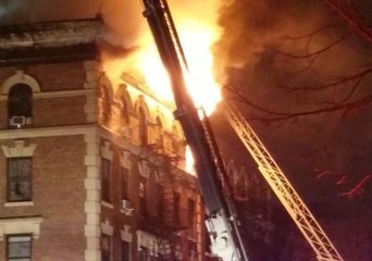 Flames Erupt From Top Floor of Bronx Apartment Building