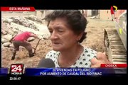 Chosica: Incremento del caudal del rio Rímac causa alarma