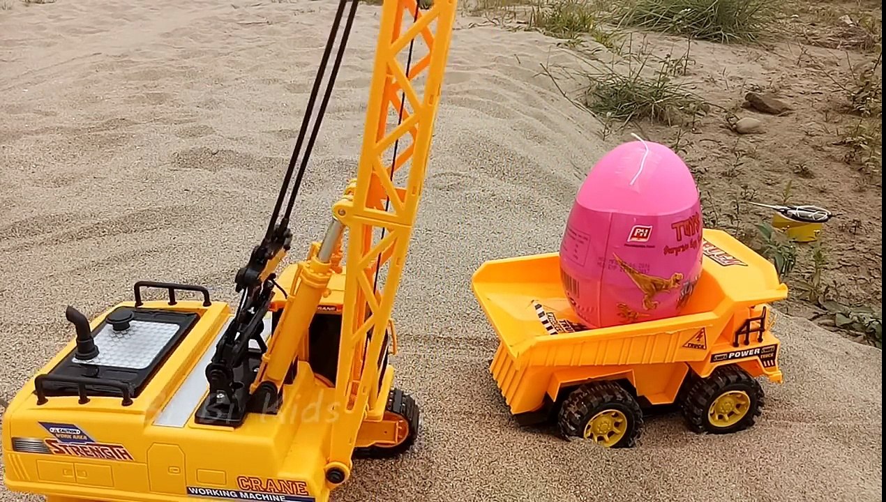 Trucks for children | Cranes for kids | Excavator videos for children.