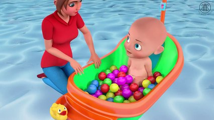 Learn Colors With BABY BATH for Children - Colors pool Balls and Vegetable Surpr